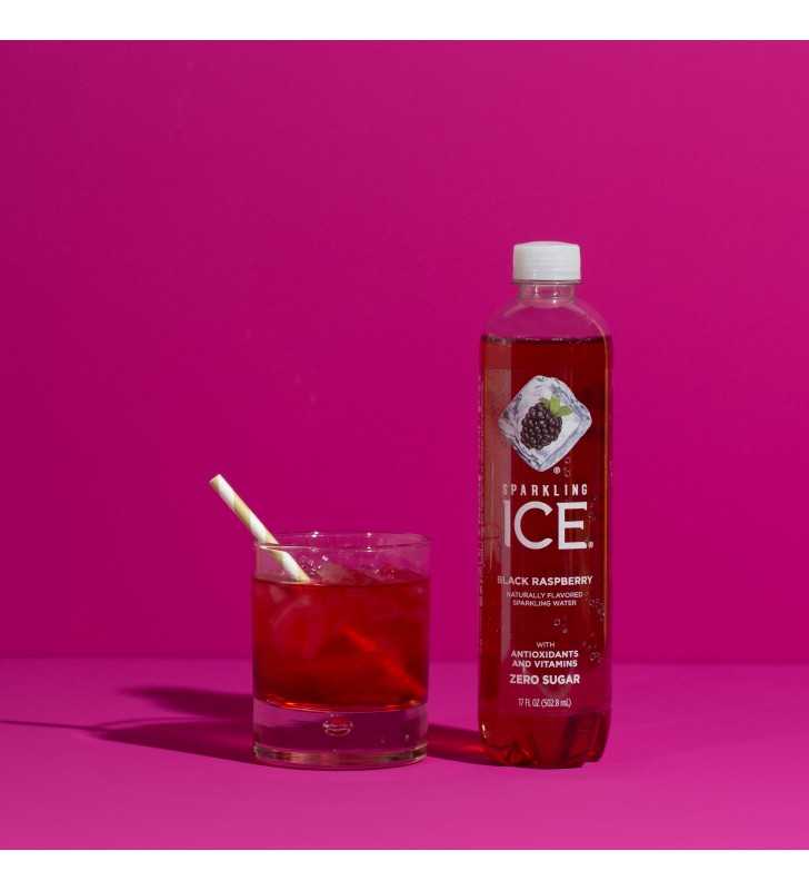 Sparkling Ice® Naturally Flavored Sparkling Water, Black Raspberry 17 Fl Oz, (Pack of 12)