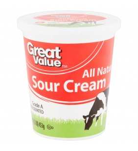 Great Value All Natural Sour Cream, 16 oz