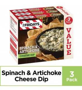 TGI Fridays Spinach & Artichoke Cheese Dip, Frozen Appetizer, 3 ct - 24.0 oz Box
