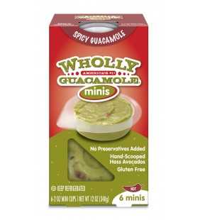 Wholly Guacamole Minis Classic Hot, 6 count, 2 oz