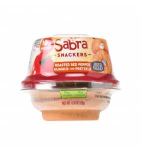 Sabra Roasted Red Pepper Hummus With Pretzel Crisps, 4.3 oz