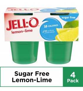 Jell-O Sugar Free Ready to Eat Lemon Lime Gelatin, 4 ct - 12.5 oz Package
