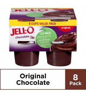 Jell-O Ready to Eat Chocolate Pudding Cups, 8 ct - 31.0 oz Package