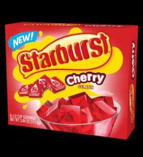 Starburst Cherry Gelatin, 6 serve