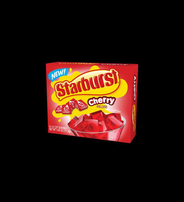 Starburst Cherry Gelatin, 6 serve