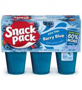 Super Snack Pack Berry Blue Juicy Gels, 6 Count