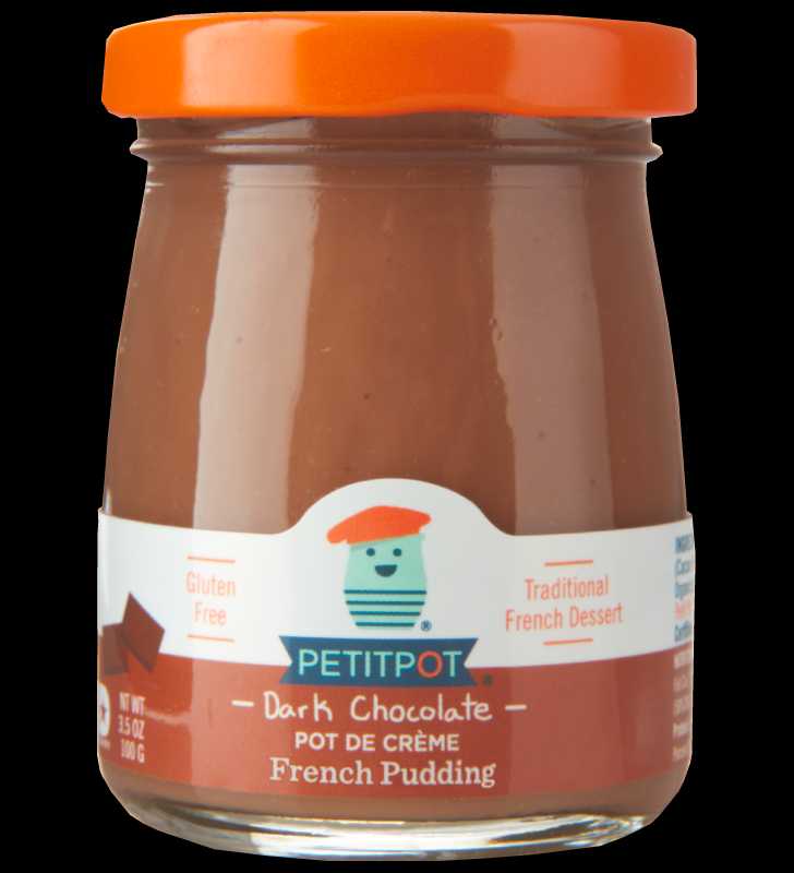 Petit Pot Traditional French Pudding - Dark Chocolate - Glass Cups 3.5 oz