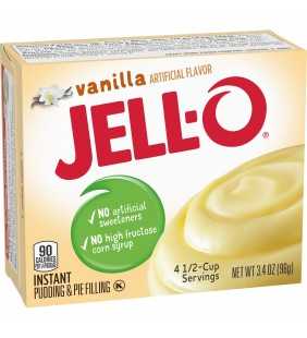 Jell-O Vanilla Instant Pudding Mix, 3.4 oz Box