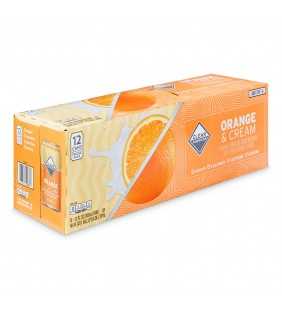 Clear American Sparkling Water, Orange & Cream, 12 oz, 12 Count