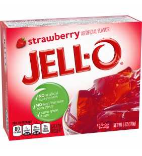 Jell-O Strawberry Instant Gelatin Mix, 6 oz Box