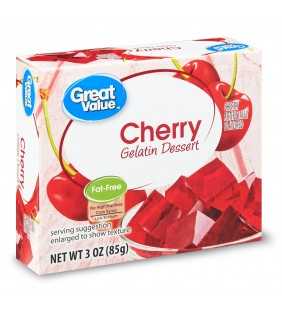Great Value Cherry Gelatin Dessert, 3 oz