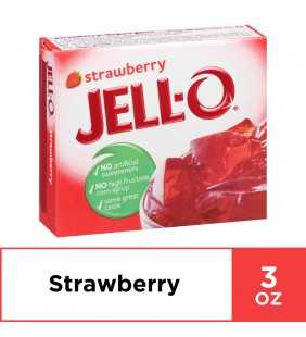 Jell-O Strawberry Instant Gelatin Mix, 3 oz Box