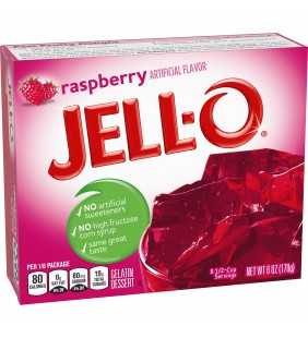 Jell-O Raspberry Instant Gelatin Mix, 6 oz Box