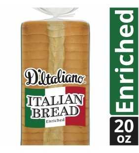 D'Italiano Italian Bread, No Seeds, 20 oz