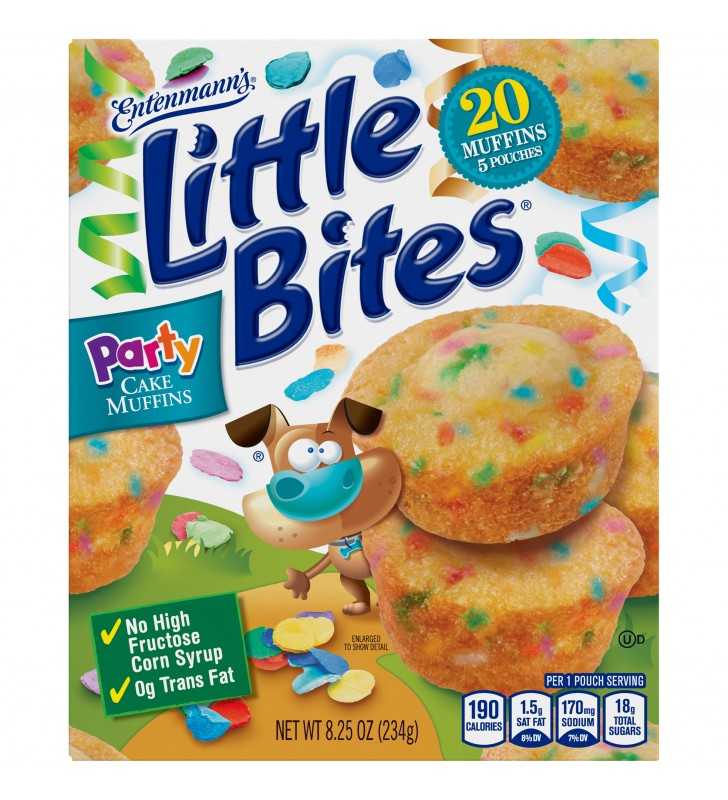 Entenmann’s Little Bites Party Cake Muffins, 5 Pouches per Box
