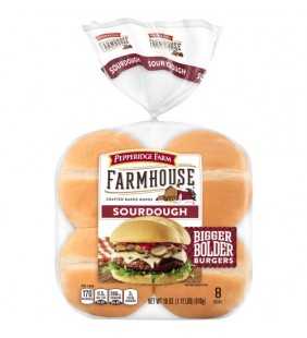 Pepperidge Farm Farmhouse Sourdough Hamburger Buns, 18 oz. Bag, 8-pack