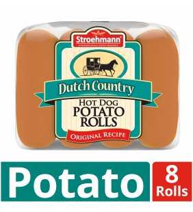 Stroehmann Dutch Country Potato Hot Dog Rolls, 8 count, 16 oz