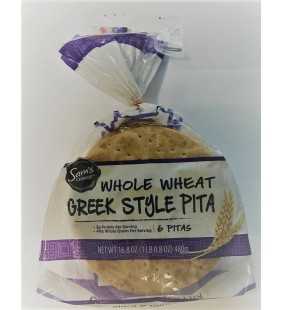 Sam's Choice Greek Pita Whole Wheat, 16.8 oz, 6 count