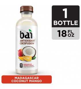 Bai Coconut Flavored Water, Madagascar Coconut Mango, Antioxidant Infused Drinks, 18 Fluid Ounce Bottle