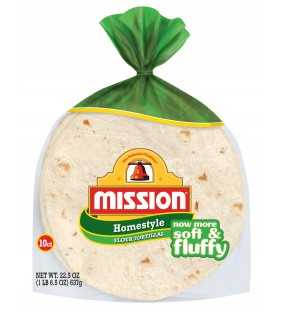 Mission Soft Taco Homestyle Flour Tortillas, 10 Count
