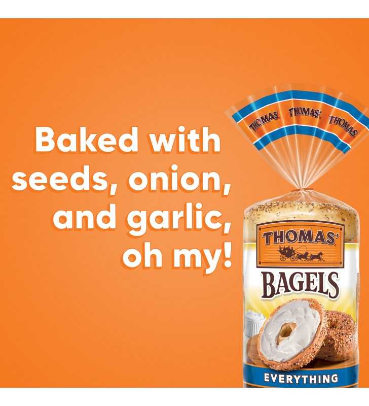 Thomas' Everything Soft & Chewy Pre-Sliced Bagels, 6 count, 20 oz