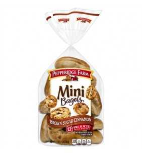 Pepperidge Farm Mini Brown Sugar Cinnamon Bagels, 17 oz. Bag, 12-pack