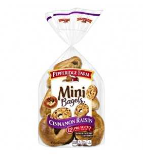 Pepperidge Farm Mini Cinnamon Raisin Bagels, 17 oz. Bag, 12-pack