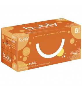 bubly Sparkling Water, Orange, 12 oz Cans, 8 Count