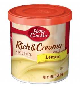 Betty Crocker Rich and Creamy Lemon Frosting, 16 oz