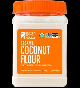 BetterBody Foods Organic Coconut Flour, Gluten-Free, 2.25 lbs