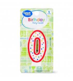 Great Value Birthday Party Candle, Number 0