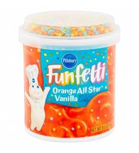 Pillsbury Funfetti Orange All Star Vanilla Frosting, 15.6 oz