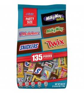 SNICKERS, TWIX, 3 MUSKETEERS, MILKY WAY & MILKY WAY Midnight Minis Size Chocolate Candy Bars Variety Mix, 40-Ounce Bag