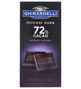 Ghirardelli Intense Dark 72% Cacao Twilight Delight Chocolate Bars, 3.5 Oz