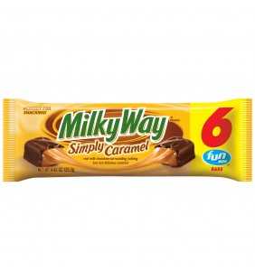 MILKY WAY Simply Caramel Milk Chocolate Fun Size Candy Bars Pack, 4.42 oz, 6 Pack