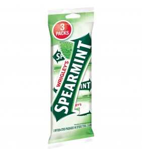 Wrigley's Spearmint Gum, 15 Stick Pack, 3 Count