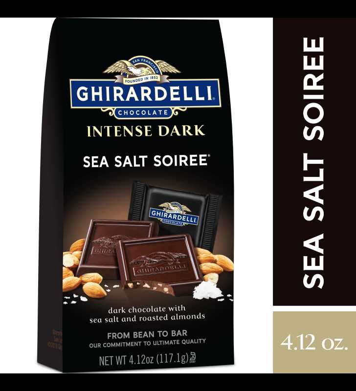 Ghirardelli Intense Dark Chocolate Squares - Sea Salt Soiree – 4.12 oz.