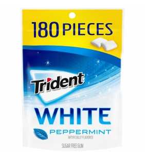 Trident White Peppermint Sugar Free Gum, Value Pack, 180 Pieces