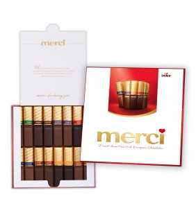 MERCI Finest Assortment of Eight European Chocolates, 7 Ounce Box | Chocolate Gift Box for Holiday Gifts, Teacher Gifts, Gifts f