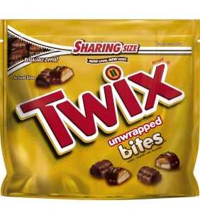 TWIX Caramel Bites Size Chocolate Cookie Bar Candy Sharing Size Pouch, 8.7 Ounce