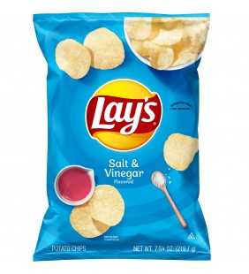 Lay's Potato Chips, Salt & Vinegar Flavor, 7.75 oz Bag