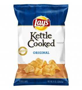 Lay's Kettle Cooked Potato Chips, Original, 8 oz Bag