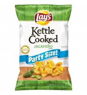 Lay's Kettle Cooked Jalapeno Flavored Potato Chips, 13.5 oz Bag