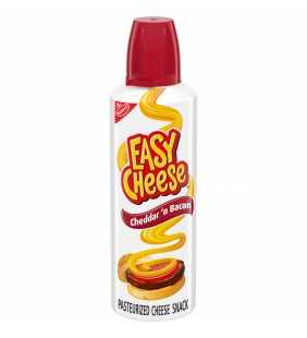 Easy Cheese Cheddar 'n Bacon Cheese Snack, 1 can (8z)