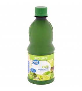 Great Value Lime 100% Juice, 15 fl oz