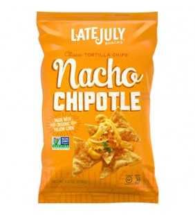 LATE JULY Snacks Clásico Nacho Chipotle Tortilla Chips, 5.5 oz. Bag