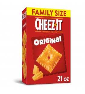 Cheez-It,Baked Snack Cheese Crackers, Original, Family Size, 21 Oz