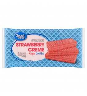 Great Value Strawberry Creme Wafer Cookies, 8 oz