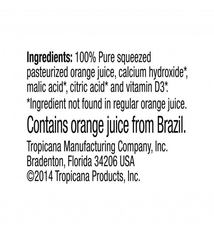 Tropicana, Pure Premium Original No Pulp 100% Orange Juice, 128 oz Bottle