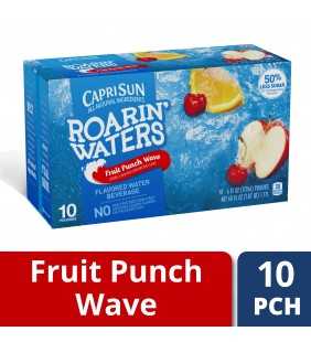 Capri Sun Roarin' Waters Fruit Punch Wave Flavored Water Beverage, 10 ct - Pouches, 60.0 fl oz Box